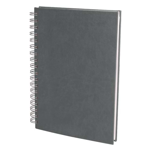 ALTINDAĞ GRİ KARELİ SPİRALLİ TARİHSİZ DEFTER (17X24 CM)