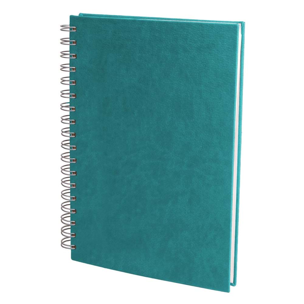ALTINDAĞ TURKUAZ KARELİ SPİRALLİ TARİHSİZ DEFTER (17X24 CM)