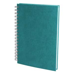 ALTINDAĞ TURKUAZ KARELİ SPİRALLİ TARİHSİZ DEFTER (17X24 CM)