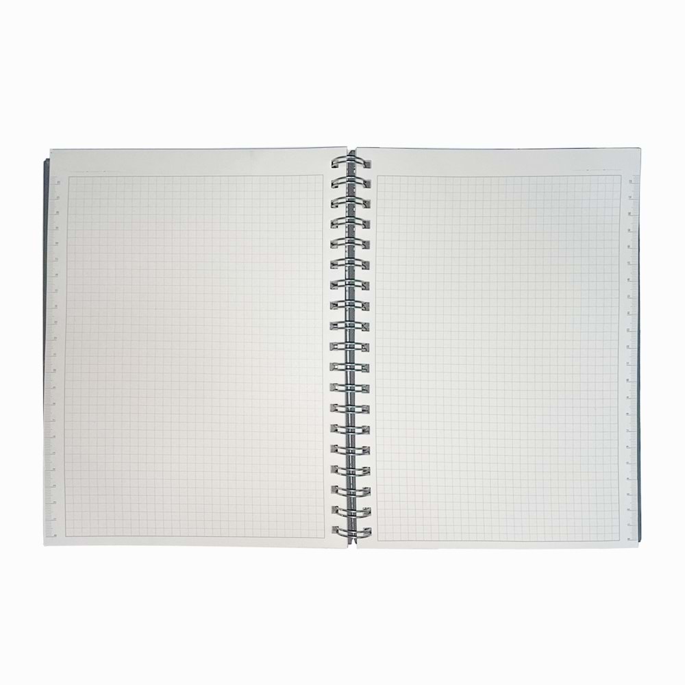 SEĞMENLER SİYAH KARELİ SPİRALLİ TARİHSİZ DEFTER (19X25 CM)