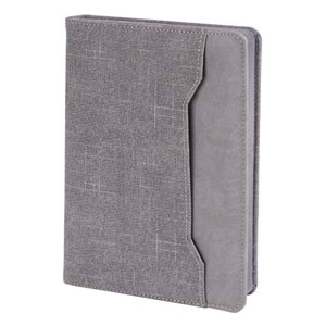 KORU GRİ TARİHSİZ DEFTER (15X21 CM)