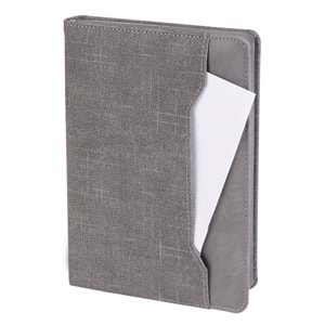 KORU GRİ TARİHSİZ DEFTER (15X21 CM)