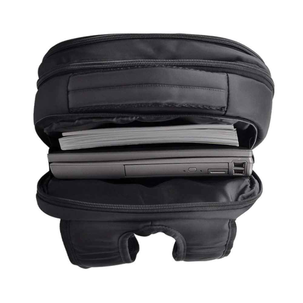 SERÜVEN SİYAH LAPTOP BÖLMELİ SIRT ÇANTASI