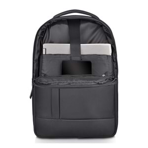 SERÜVEN SİYAH LAPTOP BÖLMELİ SIRT ÇANTASI