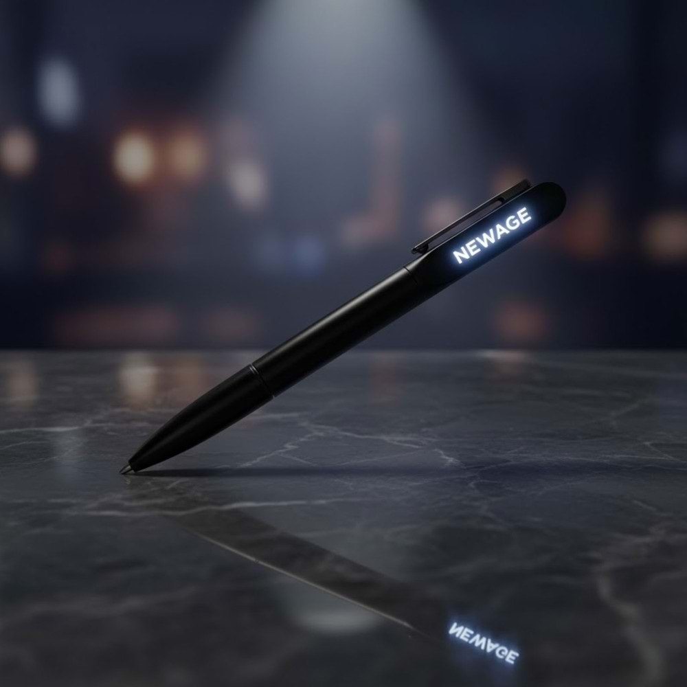 SÖKE SİYAH IŞIKLI METAL TÜKENMEZ KALEM