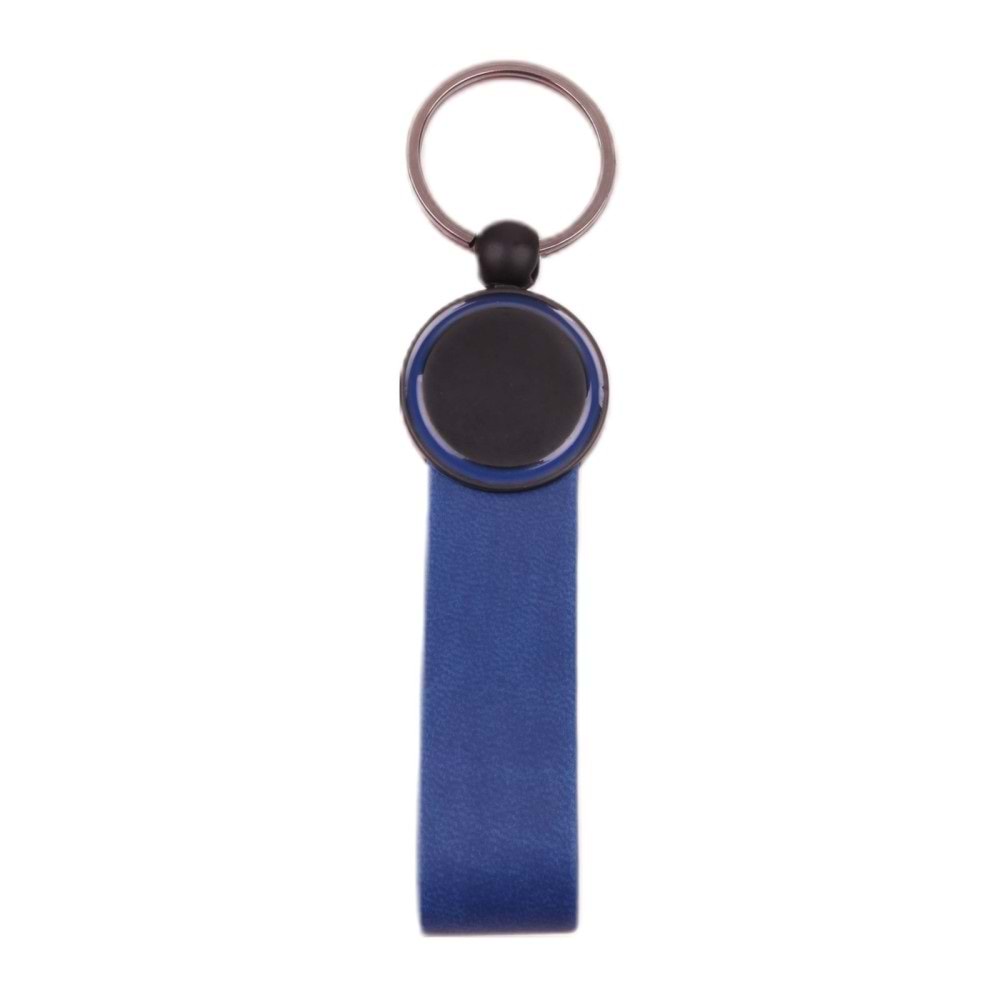 AYDER LACİVERT METAL-DERİ ANAHTARLIK