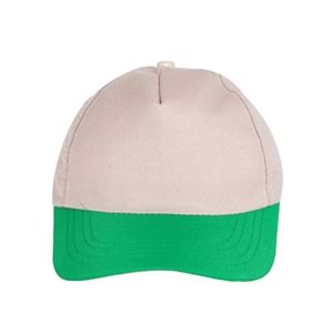 PAPATYA BEJ-YEŞİL POLYESTER ŞAPKA