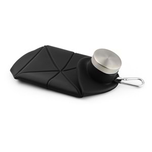 AYDENİZ SİYAH 700 ML KATLANABİLİR SİLİKON MATARA