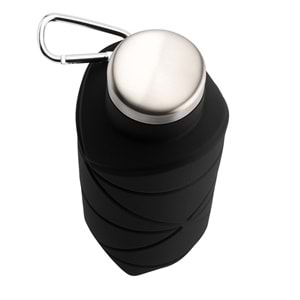 AYDENİZ SİYAH 700 ML KATLANABİLİR SİLİKON MATARA