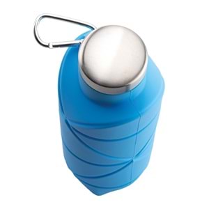 AYDENİZ LACİVERT 700 ML KATLANABİLİR SİLİKON MATARA