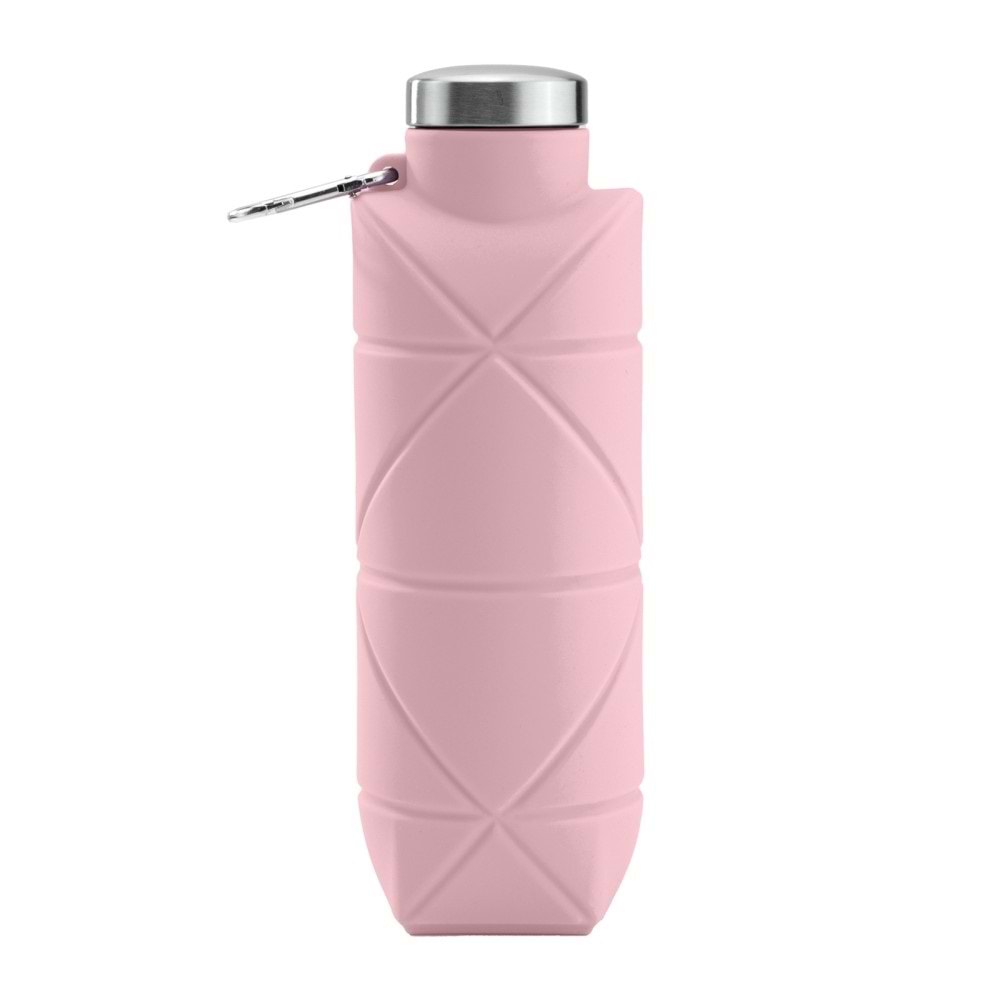 AYDENİZ PEMBE 700 ML KATLANABİLİR SİLİKON MATARA