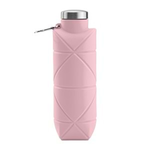 AYDENİZ PEMBE 700 ML KATLANABİLİR SİLİKON MATARA