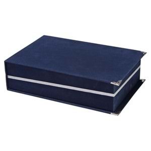KAŞMİR LACİVERT KADİFE PLAKET KUTUSU (14X24 CM)