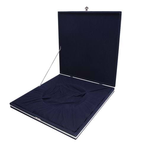 DENİM LACİVERT KADİFE TABAK KUTUSU (27X27 CM)