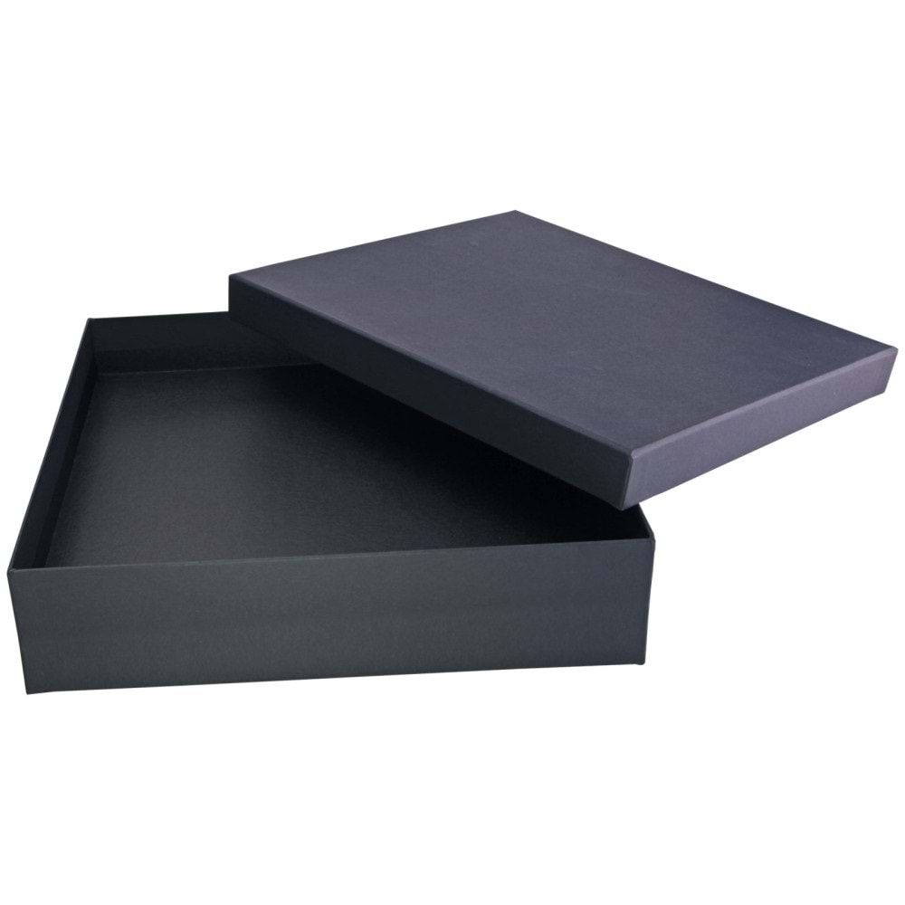 YONCA SİYAH GEÇME KAPAK KUTU (26X40X9 CM)