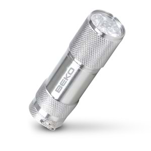 İSPİNOZ GÜMÜŞ 9 LED EL FENERİ