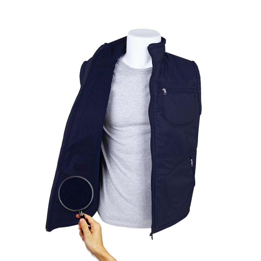 ALASKA LACİVERT ÜÇ CEPLİ ŞİŞME YELEK M