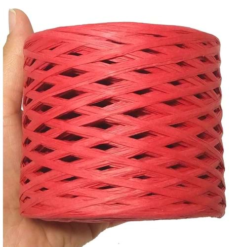 Çanta Aksesuar Kırmızı Renk İthal Rafya İp (11 Numara )