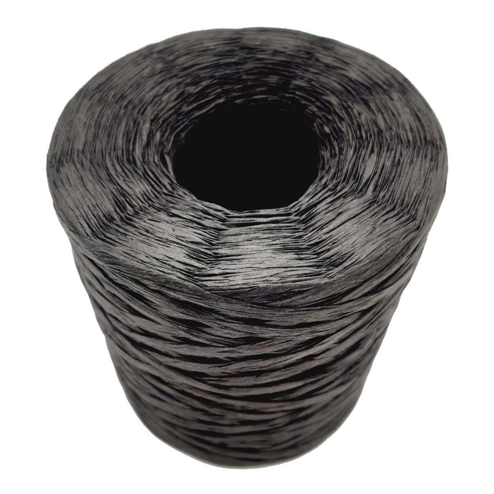 Çanta Aksesuar Yeni İthal Rafya İp 200gr (Siyah Renk)