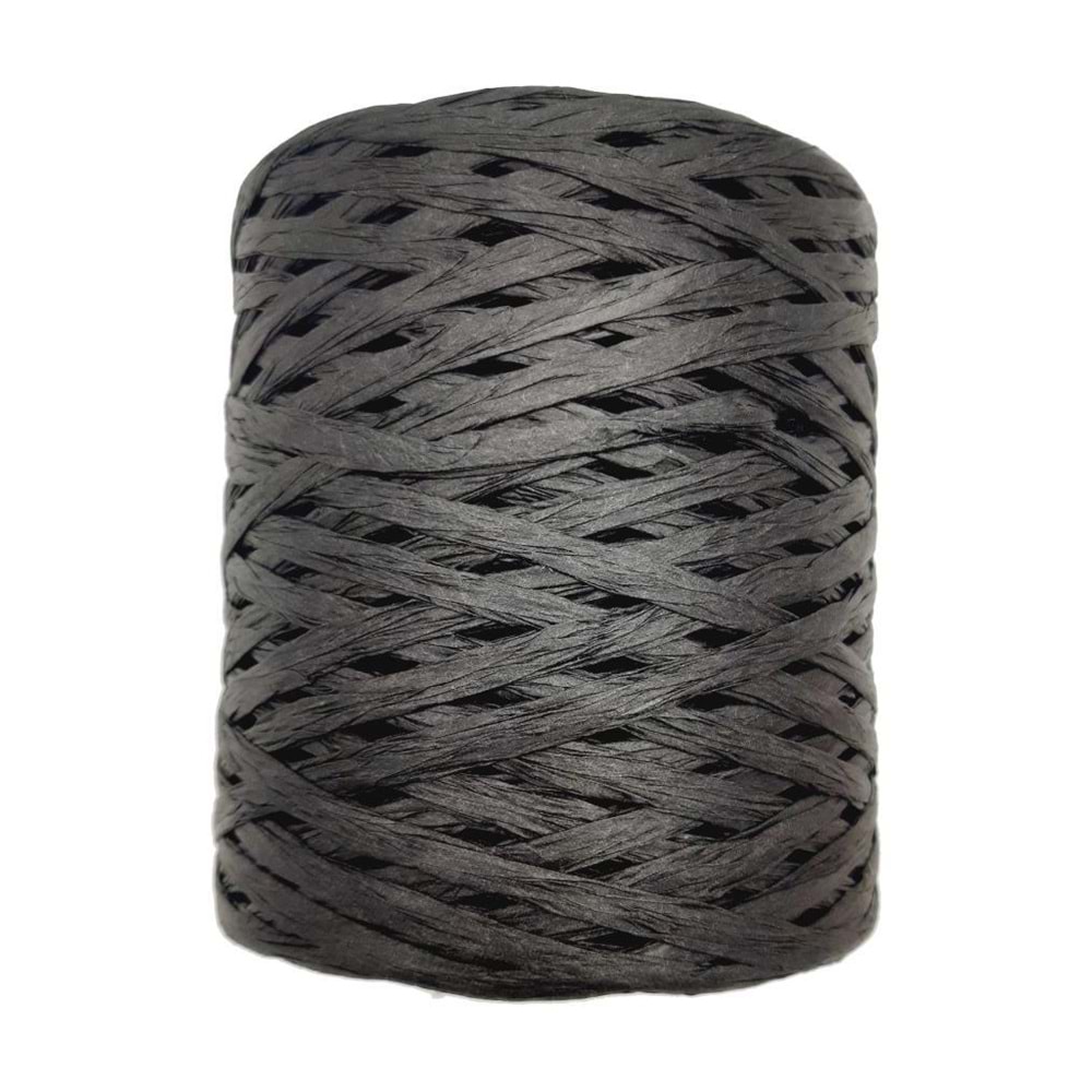 Çanta Aksesuar Yeni İthal Rafya İp 200gr (Siyah Renk)