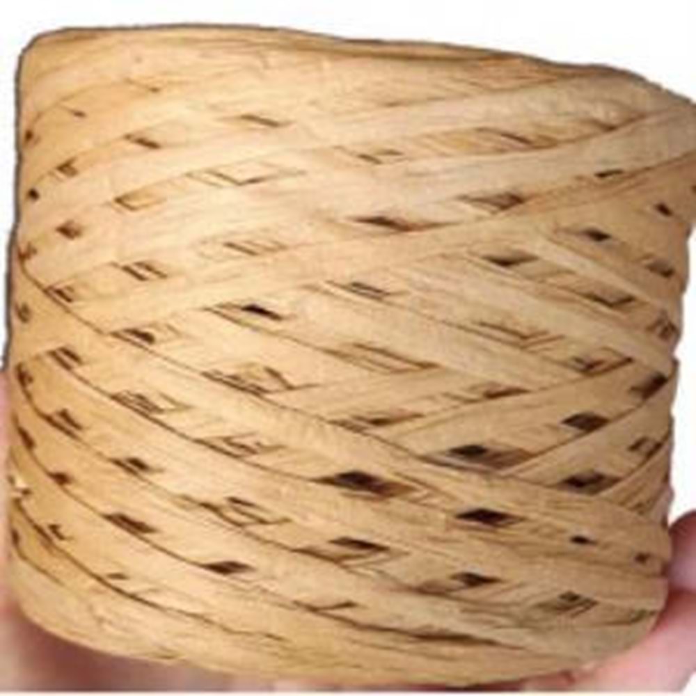 Çanta Aksesuar Yeni İthal Rafya İp (Koyu Hasır Renk)