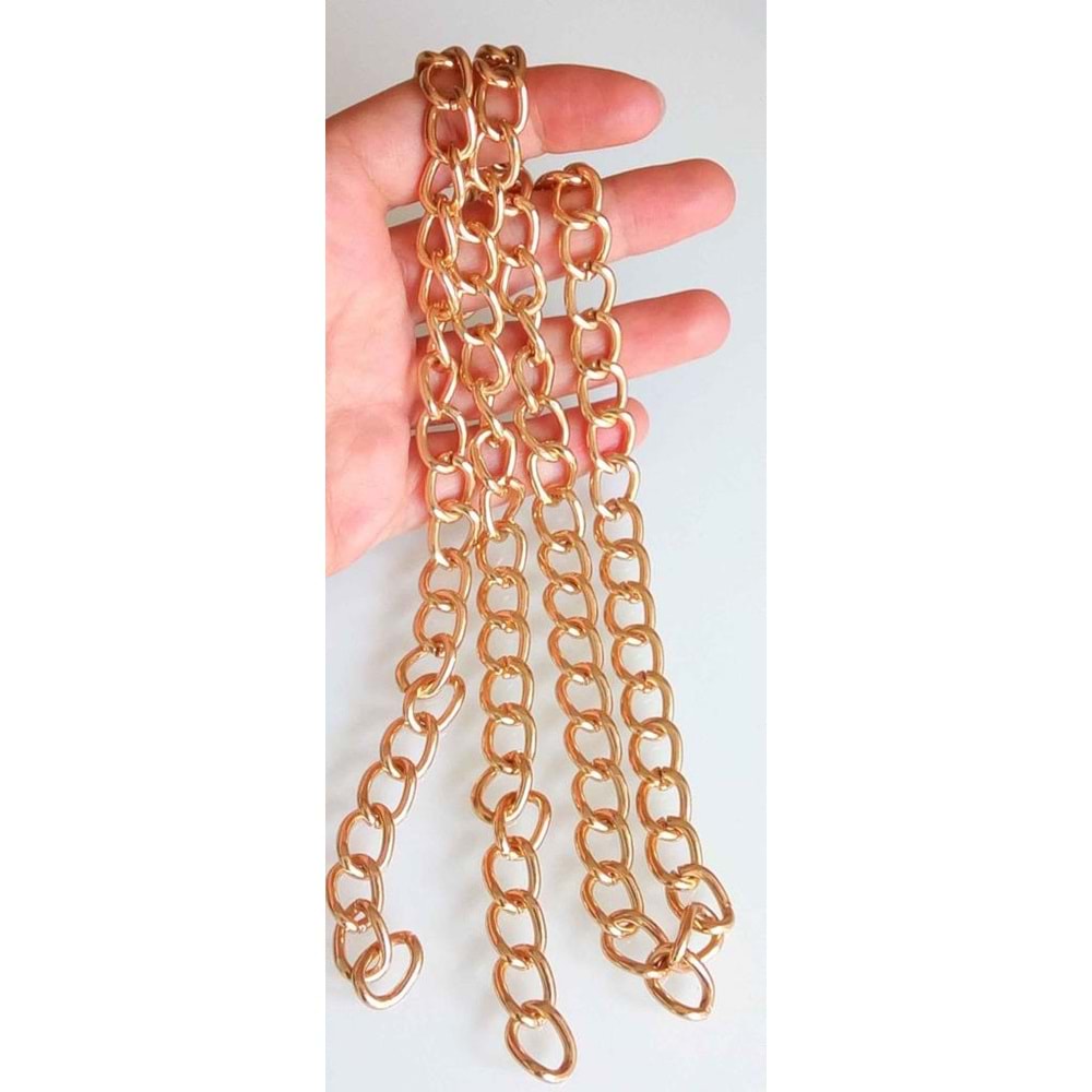 Çanta Aksesuar Light Gold Renk İnce Çanta Zinciri 150 Cm
