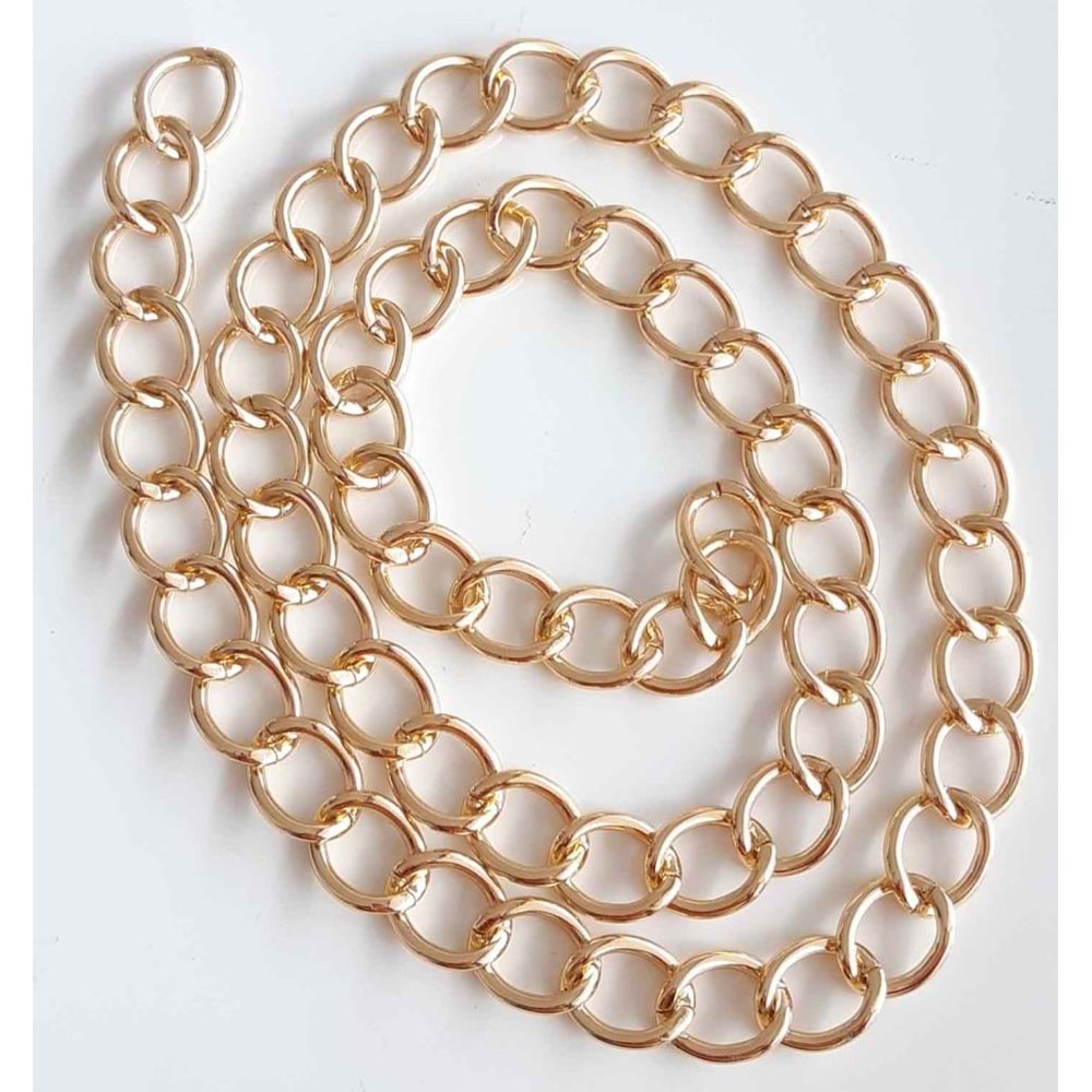 Çanta Aksesuar Light Gold Geniş Çanta Zinciri 100 Cm