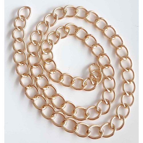 Çanta Aksesuar Light Gold Geniş Çanta Zinciri 100 Cm