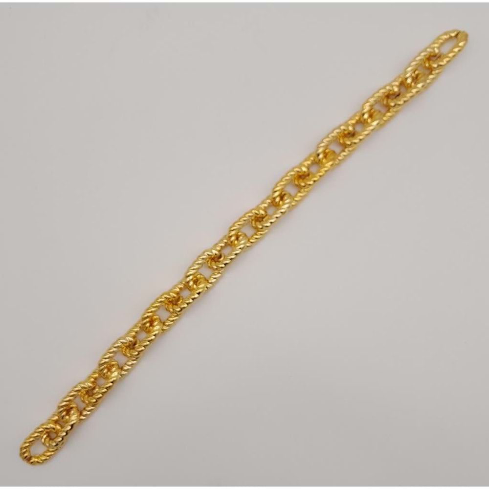 Çanta Aksesuar 45 cm Burgu Model Metal Görünümlü Light Gold Renk Akrilik Zincir