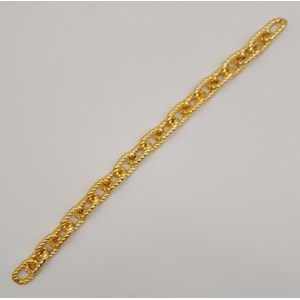 Çanta Aksesuar 45 cm Burgu Model Metal Görünümlü Light Gold Renk Akrilik Zincir