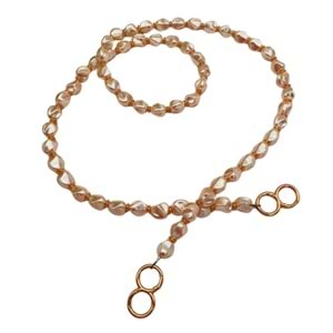 Çanta Aksesuar 120 İncili Çanta Sapı Light Gold Metalli