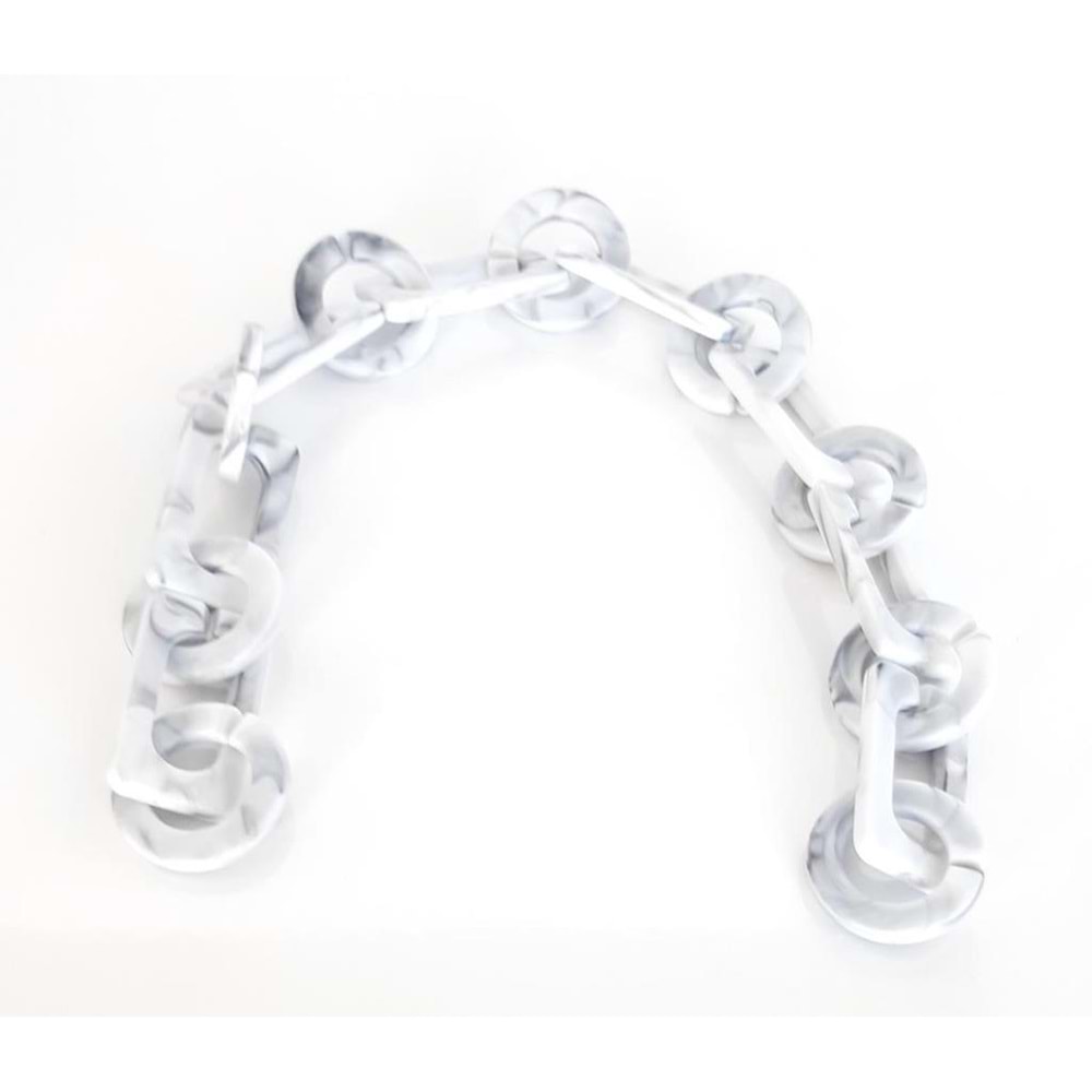 Çanta Aksesuar 40 Cm Akrilik Zincir Gri Tonlu