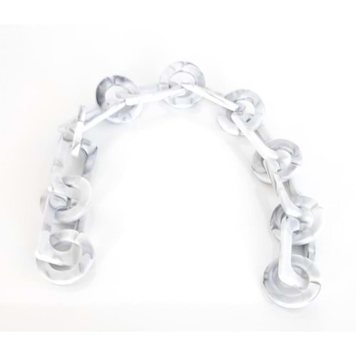 Çanta Aksesuar 40 Cm Akrilik Zincir Gri Tonlu