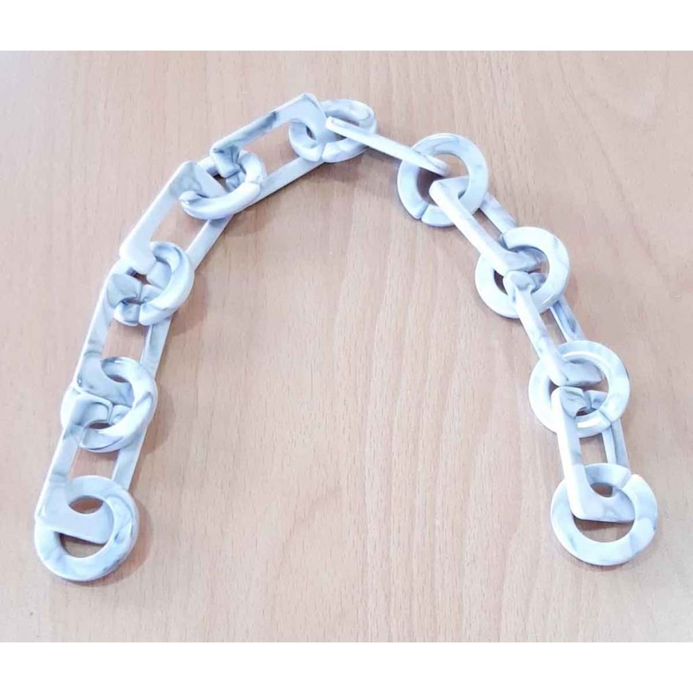 Çanta Aksesuar 40 Cm Akrilik Zincir Gri Tonlu