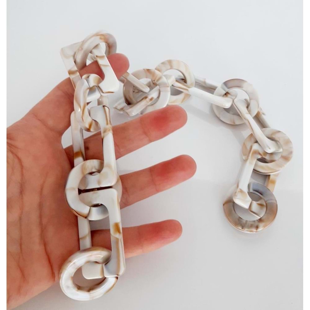 Çanta Aksesuar 40 Cm Akrilik Zincir Taba Tonlu