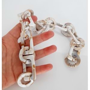 Çanta Aksesuar 40 Cm Akrilik Zincir Taba Tonlu