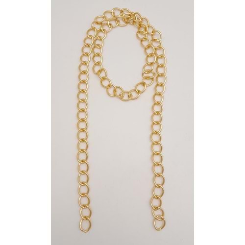 Çanta Aksesuar Kalın Zincir Light Gold 100 cm