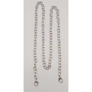 Çanta Aksesuar Gümüş Yuvarlak Model İnce Kancalı Çanta Zinciri 120 Cm