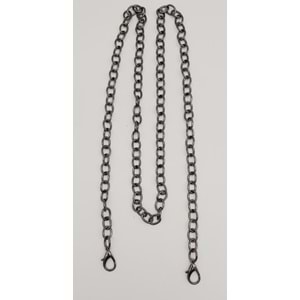 Çanta Aksesuar Füme Yuvarlak Model İnce Kancalı Çanta Zinciri 120 Cm