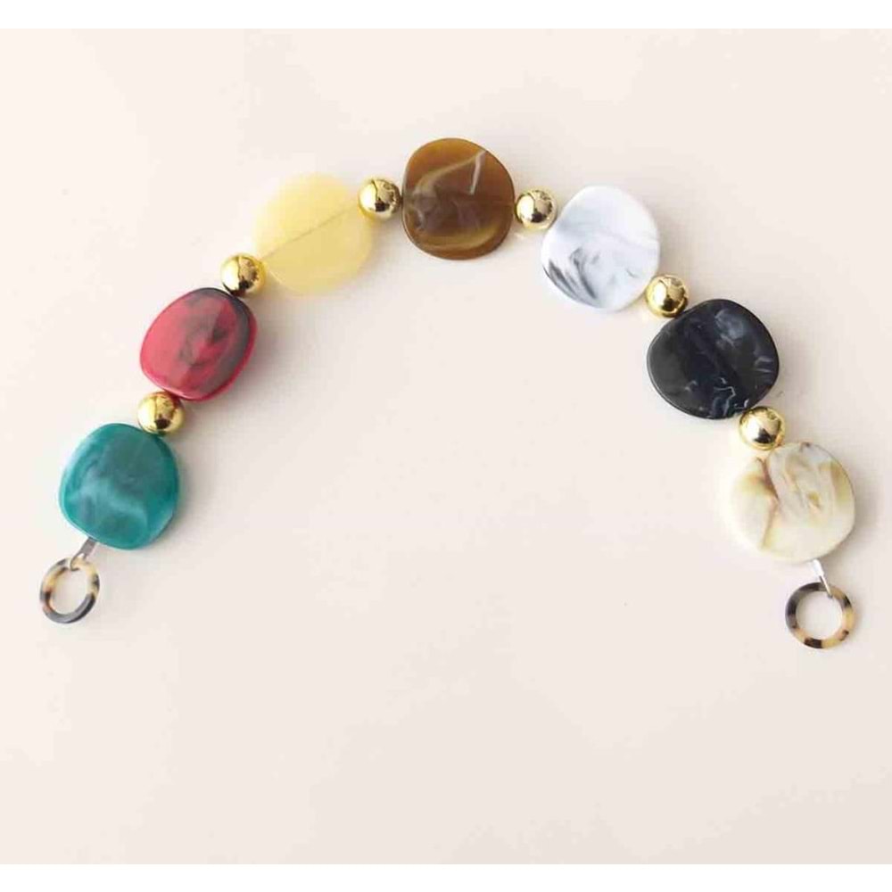 Çanta Aksesuar Akrilik Zincir 38 Cm Ucu Halkalı