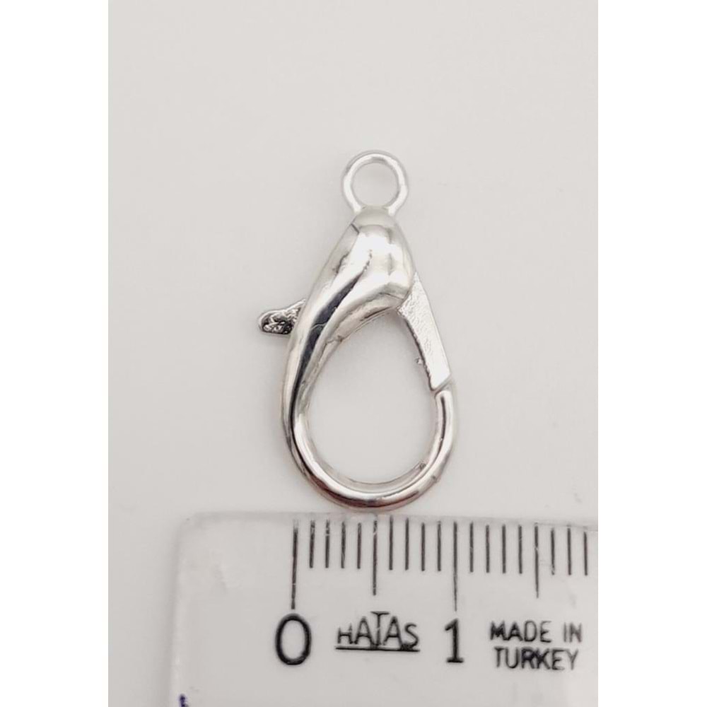 Çanta Aksesuar 2.3 Cm Gümüş Renk Zincir Uç Kancası 1 Adet