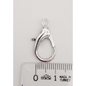 Çanta Aksesuar 2.3 Cm Gümüş Renk Zincir Uç Kancası 1 Adet