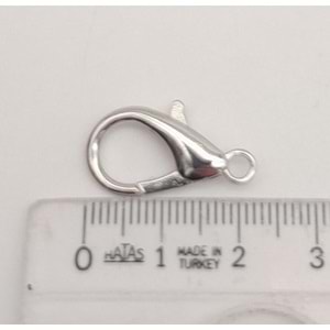 Çanta Aksesuar 2.3 Cm Gümüş Renk Zincir Uç Kancası 1 Adet