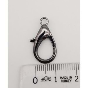 Çanta Aksesuar 2.3 Cm Füme Renk Zincir Uç Kancası 1 Adet