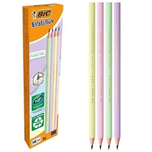 Bic Kurşun Kalem Evol Pastel 12 Lİ 518307 (1 Adet)