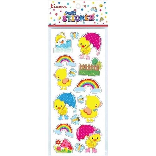Ticon Puffy Sticker Hayvan Figürleri Tps-007/8 (1 Adet)