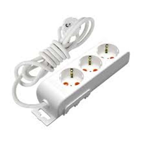 Mutlusan Rı-Tech 3lü Topraklı Grup Priz 3m (001 175 310002 03 00)