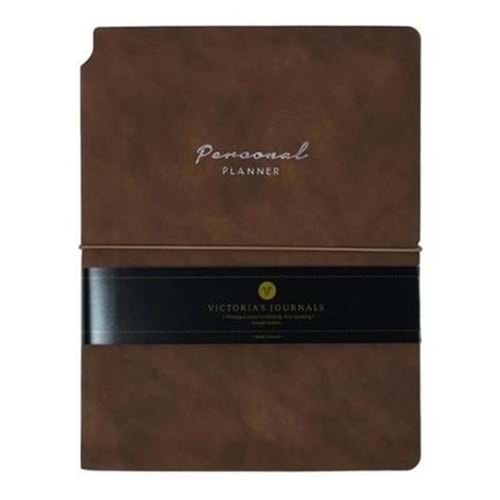 Vj Kuka Defter A6 Çizgili Kahverengi